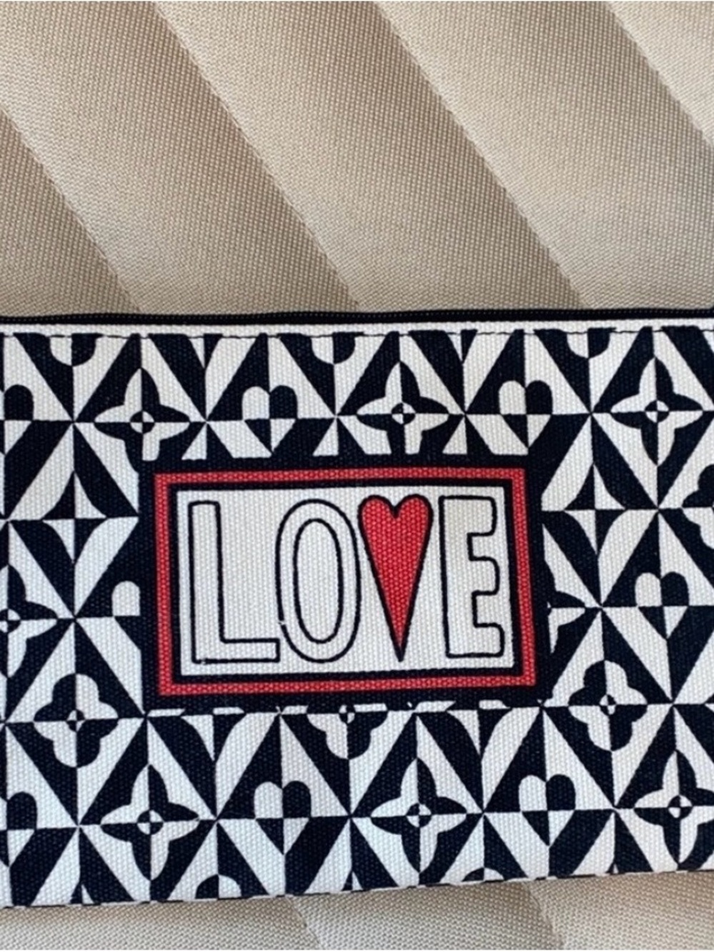 Brighton LOVE Graphic Black and White Decorative Cosmetic Case